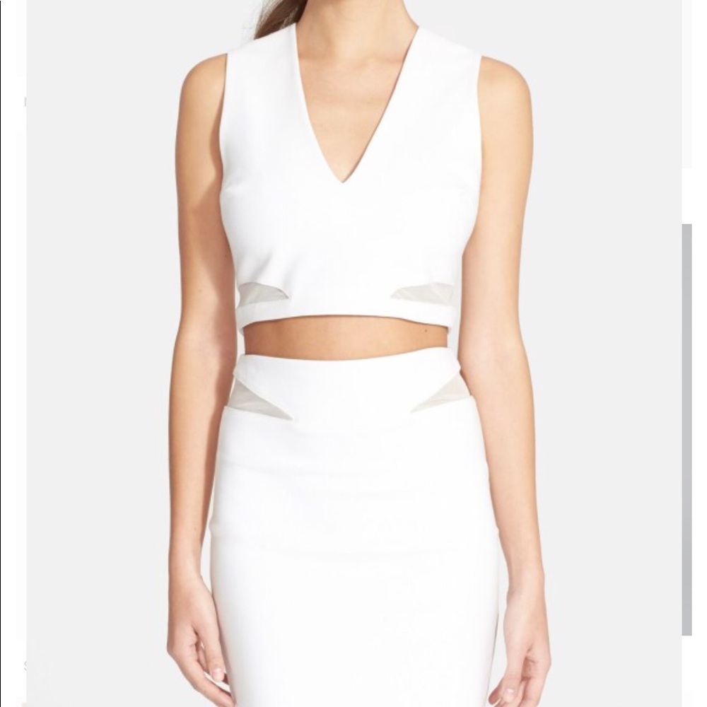Elizabeth and James Otto Crop Top in white